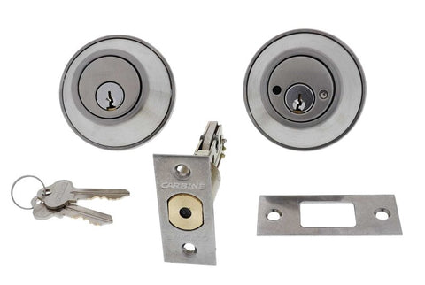 Carbine ALB series Double Cylinder Deadbolt, 60 - 70mm backset, C4 Keyed Alike RANDOM, Boxed, Satin Stainless Steel - primehardware