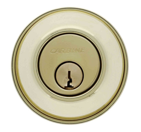 Carbine ALB series Single Cylinder and Turn Deadbolt, 60mm backset, C4 Keyed to Differ , Boxed, Polished Brass - primehardware