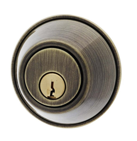 Carbine ALB series Double Cylinder Deadbolt, 60mm backset, C4 Keyed to Differ , Display Pack, Antique Brass - primehardware