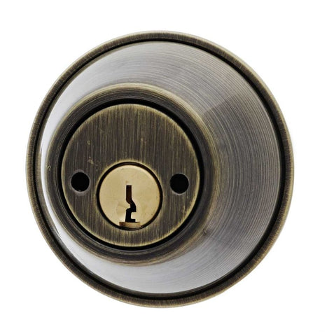 Carbine ALB series Double Cylinder Deadbolt, 60mm backset, C4 Keyed to Differ , Boxed, Antique Brass - primehardware