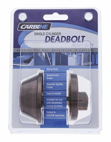 Carbine ALB series Single Cylinder and Turn Deadbolt, 60 - 70mm backset, C4 Keyed to Differ , Display Pack, Antique Bronze - primehardware