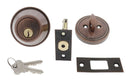 Carbine ALB series Single Cylinder and Turn Deadbolt, 60mm backset, C4 Keyed to Differ , Display Pack, Antique Bronze - primehardware