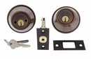 Carbine ALB series Double Cylinder Deadbolt, 60 - 70mm backset, C4 Keyed to Differ , Display Pack, Antique Bronze - primehardware