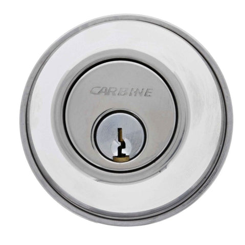 Carbine ALB series Single Cylinder and Turn Deadbolt, 60mm backset, C4 Keyed to Differ , Boxed, Chrome Plate - primehardware