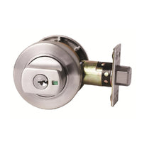 LOCKWOOD PARADIGM DOUBLE CYLINDER DEADBOLT ROUND BRUSHED SATIN CHROME 005/B1LSCDP