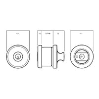 LOCKWOOD PARADIGM DOUBLE CYLINDER DEADBOLT ROUND BRUSHED SATIN CHROME 005/B1LSCDP