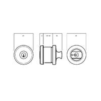 LOCKWOOD 005 PARADIGM DOUBLE CYLINDER DEADBOLT ROUND SATIN CHROME PEARL 005B1SPDP - primehardware