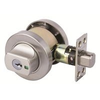 LOCKWOOD 005 PARADIGM DOUBLE CYLINDER DEADBOLT ROUND SATIN CHROME PEARL 005B1SPDP - primehardware