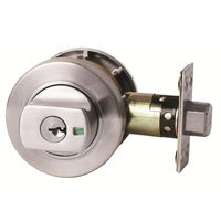 LOCKWOOD PARADIGM DOUBLE CYLINDER DEADBOLT ROUND SATIN STAINLESS STEEL 005/B1SSSDP
