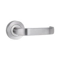 LOCKWOOD DOOR HANDLE 1220 SYMPHONY 74 VING LEVER ON ROSE SATIN CHROME FULL SET 1220/1221/74SC - primehardware