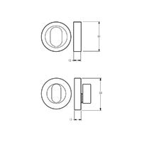 LOCKWOOD SYMPHONY 1220 SERIES OVAL CYLINDER AND TURN ESCUTCHEON KIT - AVAILABLE IN VARIOUS FINISHES - primehardware
