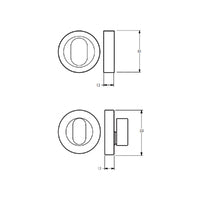LOCKWOOD SYMPHONY 1220 SERIES OVAL CYLINDER AND TURN ESCUTCHEON KIT - AVAILABLE IN VARIOUS FINISHES