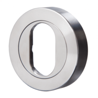 LOCKWOOD SYMPPHONY 1220 SERIES INTERNAL OVAL CYLINDER ESCUTCHEON SATIN CHROME 1226/ISC - primehardware