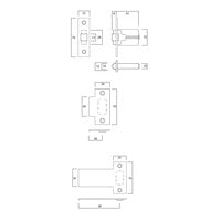 LOCKWOOD ROLLER BOLT 7580 HEAVY DUTY ADJUSTABLE CATCH LATCH SATIN CHROME