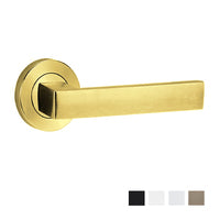 LOCKWOOD SYMPHONY 101 DOOR LEVER ON ROUND ROSE FULL SET - AVAILABLE VARIOUS FINISHES