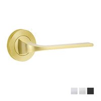 LOCKWOOD SYMPHONY 123 DOOR LEVER ON ROUND ROSE FULL SET - AVAILABLE IN VARIOUS FINISHES - primehardware