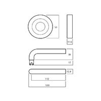 LOCKWOOD SYMPHONY 97 DOOR LEVER ON ROUND ROSE FULL SET - AVAILABLE IN VARIOUS FINISHES - primehardware