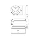 LOCKWOOD SYMPHONY 97 DOOR LEVER ON ROUND ROSE FULL SET - AVAILABLE IN VARIOUS FINISHES - primehardware