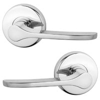 LOCKWOOD DOOR HANDLE VELOCITY SALTBUSH PASSAGE LEVERSET CHROME PLATE VEL1/34CP