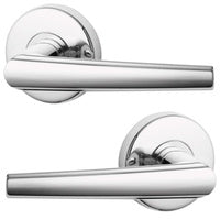LOCKWOOD DOOR HANDLE VELOCITY SPIRE L2 PASSAGE LEVERSET CHROME PLATE VEL1/L2CP