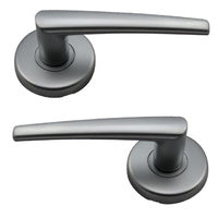 LOCKWOOD DOOR HANDLE VELOCITY SPIRE L2 PASSAGE LEVERSET SATIN PEARL VEL1/L2SP