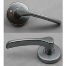 LOCKWOOD DOOR HANDLE VELOCITY SALTBUSH PRIVACY LEVERSET SATIN PEARL VEL2/34SP - primehardware