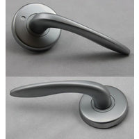 LOCKWOOD DOOR HANDLE VELOCITY SUMMIT L1 PRIVACY LEVERSET SATIN PEARL VEL2/L1SP