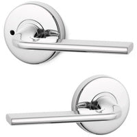 LOCKWOOD DOOR HANDLE VELOCITY GLIDE L4 PRIVACY LEVERSET CHROME PLATE VEL2/L4CP