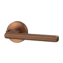 Bronze door handle on a white background