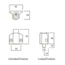 WHITCO WINDOW LOCK W2208116D5 MINI PUSH D5 WAFER CYLINDER WHITE - primehardware