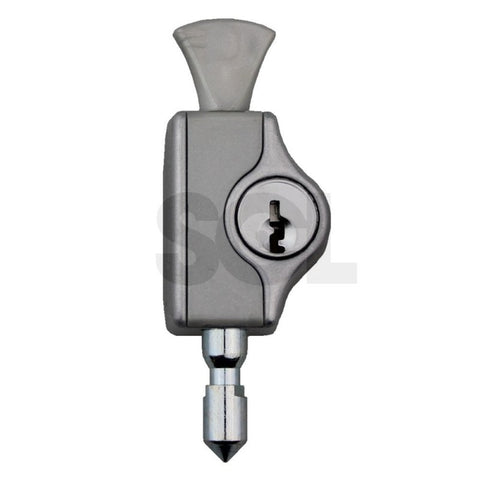 WHITCO WINDOW LOCK MINI BOLT CYL4 KEYED ALIKE SILVER W2223011C4 - primehardware