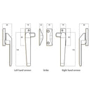 WHITCO WINDOW LOCK WHITE SERIES 25 LH CASEMENT FASTENER LOCKABLE W225216 - primehardware