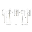 WHITCO WINDOW LOCK CHROME SERIES 25 RH CASEMENT FASTENER NON LOCKABLE W227108 - primehardware