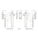 Whitco Window Lock White Series 25 Rh Casement Fastener Non Lockable W227116 - primehardware