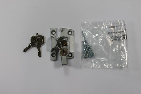 WHITCO WINDOW SASH LOCK WIDE BASE LOCKABLE SATIN CHROME KEYED ALIKE W273605 - primehardware