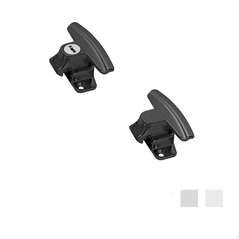 WHITCO SLIDING WINDOW LATCH 12MM WITH FLAT STRIKE - AVAILABLE IN VARIOUS FUNCTION AND FINISHES