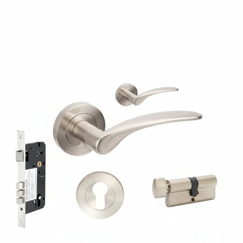 Zanda Apollo Lever Set Modern Minimalist Design Brushed Nickel & Satin Chrome Various Options Available
