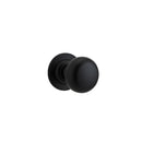 IVER Cambridge Door Knob On Round Rose Concealed Fix | Lever Set Only | 8 Finishes - Matt Black