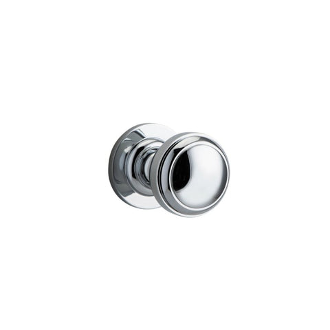 IVER Paddington Door Knob On Round Rose Concealed Fix | Lever Set Only | 9 Finishes - Polished Chrome