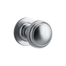 IVER Paddington Door Knob On Round Rose Concealed Fix | Lever Set Only | 9 Finishes - Brushed Chrome