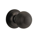 IVER Guildford Door Knob On Round Rose Concealed Fix | Lever Set Only | 9 Finishes - Signature Brass