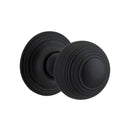 IVER Guildford Door Knob On Round Rose Concealed Fix | Lever Set Only | 9 Finishes - Matt Black