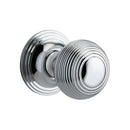 IVER Guildford Door Knob On Round Rose Concealed Fix | Lever Set Only | 9 Finishes - Polished Chrome