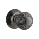 IVER Guildford Door Knob On Round Rose Concealed Fix | Lever Set Only | 9 Finishes - Distressed Nickel