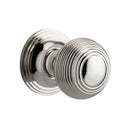 IVER Guildford Door Knob On Round Rose Concealed Fix | Lever Set Only | 9 Finishes - Polished Nickel