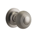 IVER Guildford Door Knob On Round Rose Concealed Fix | Lever Set Only | 9 Finishes - Satin Nickel
