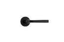 IVER Annecy Door Lever Handle On Round Rose Pair | Lever Set Only | 9 Finishes - Matt Black