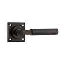 IVER Berlin Door Lever Handle On Chamfered Square Rose | Passage Lever Set Only | 7 Finishes - Signature Brass