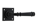 IVER Verona Door Lever Handle On Chamfered Square Backplate | Passage Lever Set Only | 3 Finishes