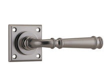 IVER Verona Door Lever Handle On Chamfered Square Backplate | Passage Lever Set Only | 3 Finishes